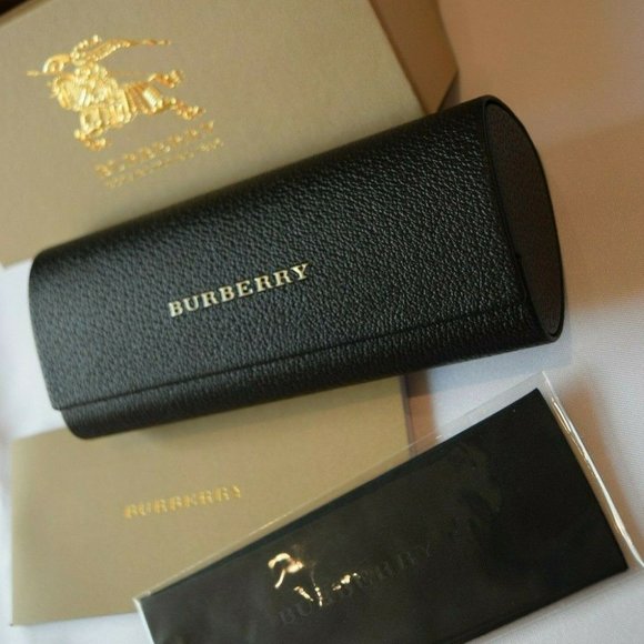 BURBERRY Leather Sunglass Eyeglass Hard Case - Deep - Picture 2 of 7